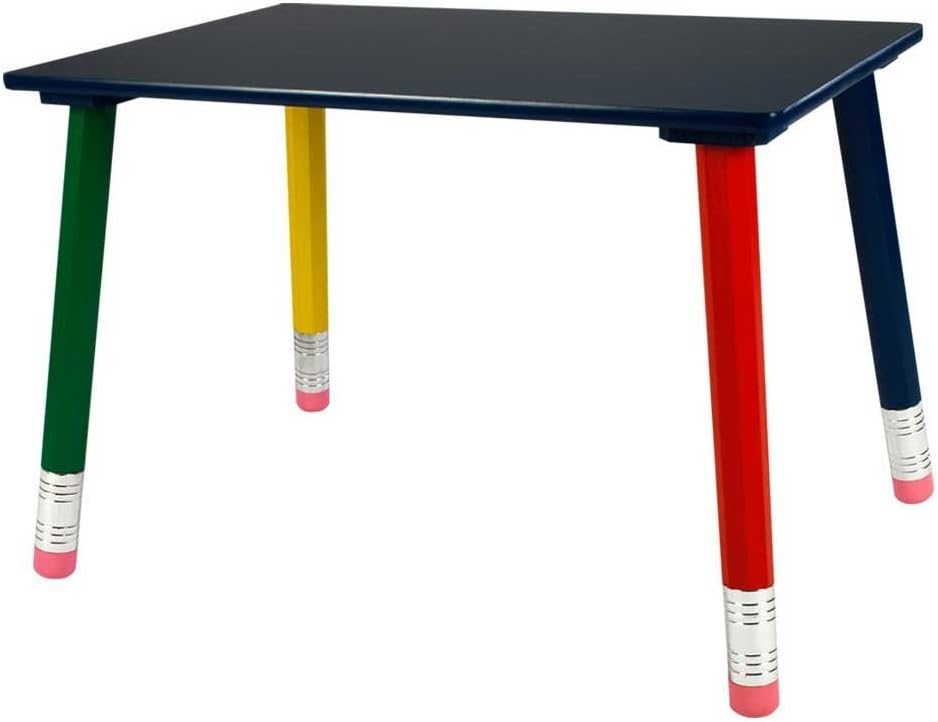 Kindertischgruppe Mobel Fur S Kinderzimmer Kindermobel Kiefernholz Bunt Lackiert Bleistift Design Amazon De Kuche Haushalt