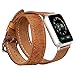 V-Moro Compatible Apple Watch Band 42mm 44mm Women Men, Vintage Crazy Horse iWatch Leather Replacement Bracelet Wristband for Apple iWatch Series 3 Series 2 Series 1, Sport, Hermes- Brown