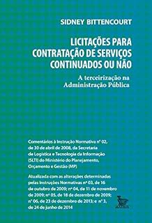 Livro Licitações para contratação de serviços continuados ou não