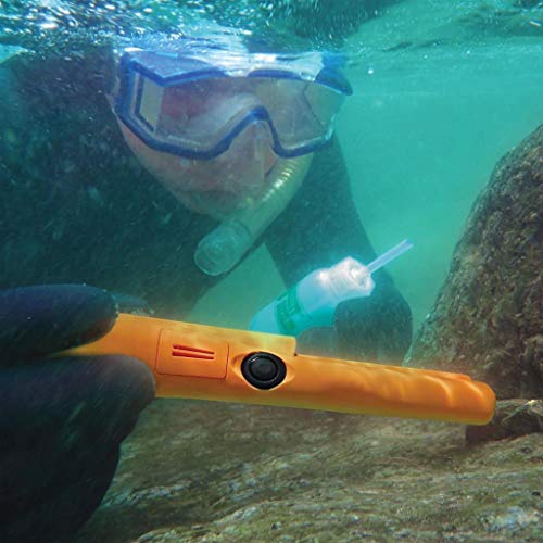 Efaster New Pro Pointer at Fully Waterproof Pinpointing Metal Detector, 360°Search Treasure Pinpointing Finder Probe with Safety Belt Holster for Adults and Kids (Orange)