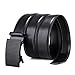 Tonly Monders Men's Dress Leather Belt Automatic Ratchet Buckle, Black, 35mm Wide 110cm 28 30 32 34 36 Inch Waist