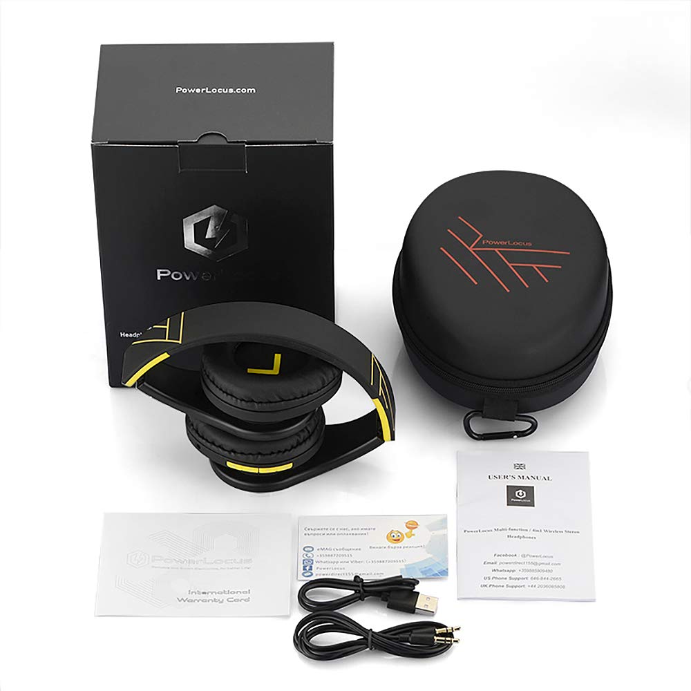 Cuffie FM per iPhone/Samsung/iPad/PC Micro SD/TF PowerLocus Bluetooth Cuffie  Auricolari Pieghevoli Over Ear Bluetooth Headphones Stereo Senza Fili Cuffie  o Collegate Headset con Microfono Arancia urban-earth.co.uk