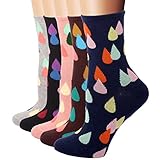 Rioriva Womens Casual Cotton Short Crew Socks Anklet Water Drop