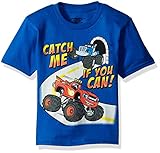 Nickelodeon Blaze and The Monster Machines Little Boys' Toddler Short Sleeve T-Shirt, Navy Blue, 3T