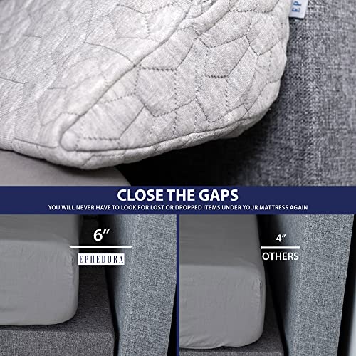 EPHEDORA Bed Wedge Stopper Pillow for Headboard Gap (06"), King Size