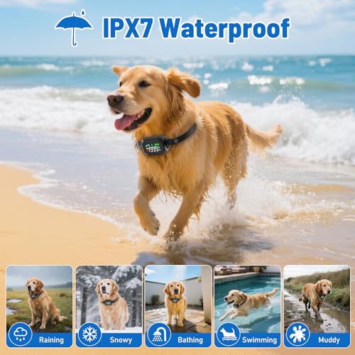 VERSMELO GPS Wireless Dog Fence, Electric Fence for Dogs, Perimeter Collar Fence System, Radius 33-1999 Yards, IPX7 Waterproof, Beep Vibration Shock Correction, for Pets Over 18 Lbs