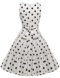 Acevog vestido vintage elegante Audrey Hepburn años 50 rockabilly swing para mujer