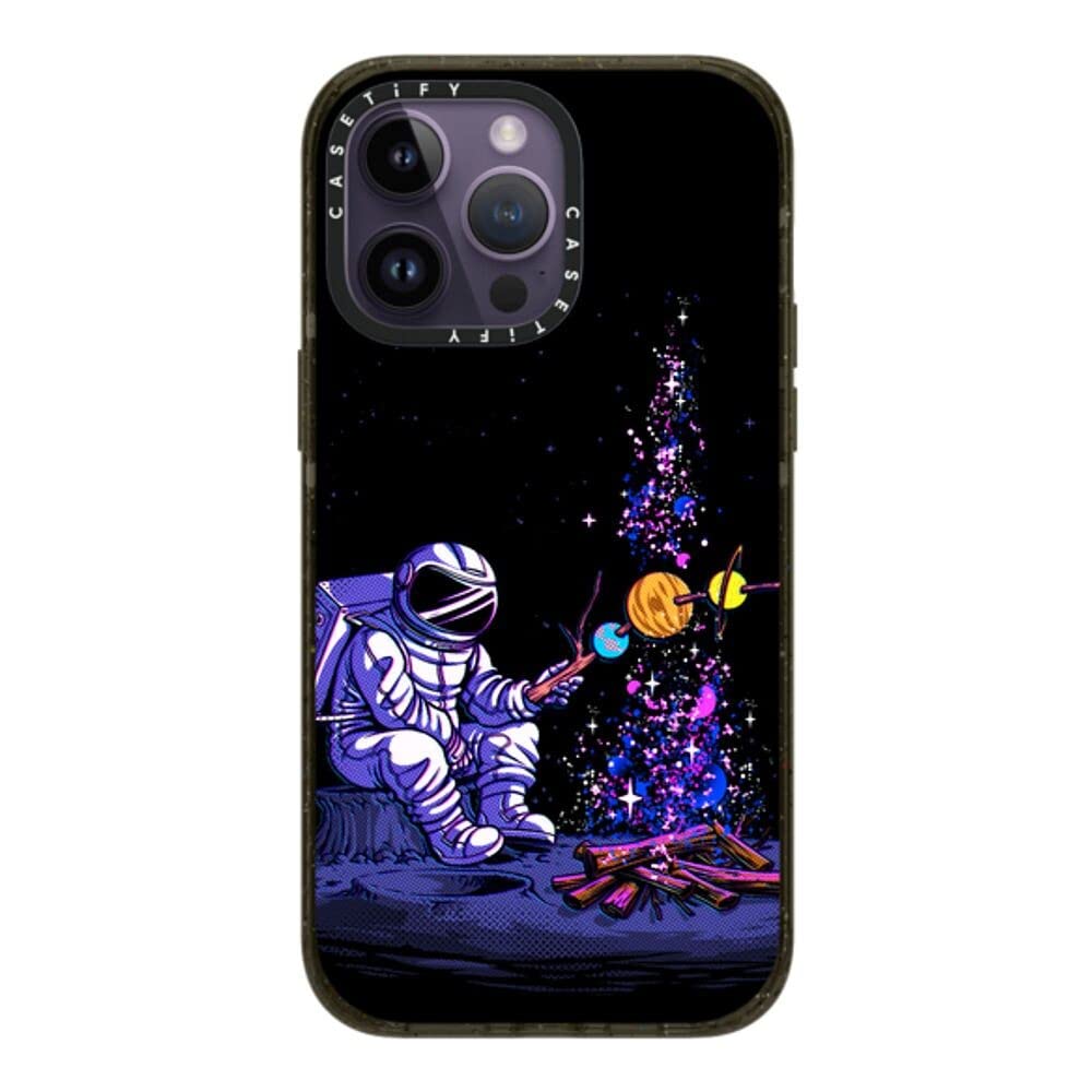 CASETiFY Impact iPhone 14 Pro Max Case [4x Military Grade Drop Tested / 8.2ft Drop Protection] - Moon Camping - Glossy Black — image 1