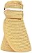 Simplicity Women's Straw Sun Visor Wide Brim UPF 50+ Roll-up Sun Visor Hat Beige