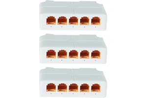 Wooswen 3Pcs 5 Port Gigabit POE Extender 100/1000Mbps 1 in 4 Out PoE Repeater DIN Rail for 48V POE Camera Wierless AP CCTV