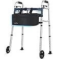 Agrish Narrow Walkers with Storage Bag - FSA/HSA Eligible Width Height Adjustable Walker, Lightweight Folding Walkers, Walkers for Seniors Handicapped & Disabled, Up to 350 lbs