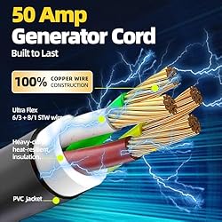 S7 50 Amp Generator Extension Cord,13FT STW 6/3