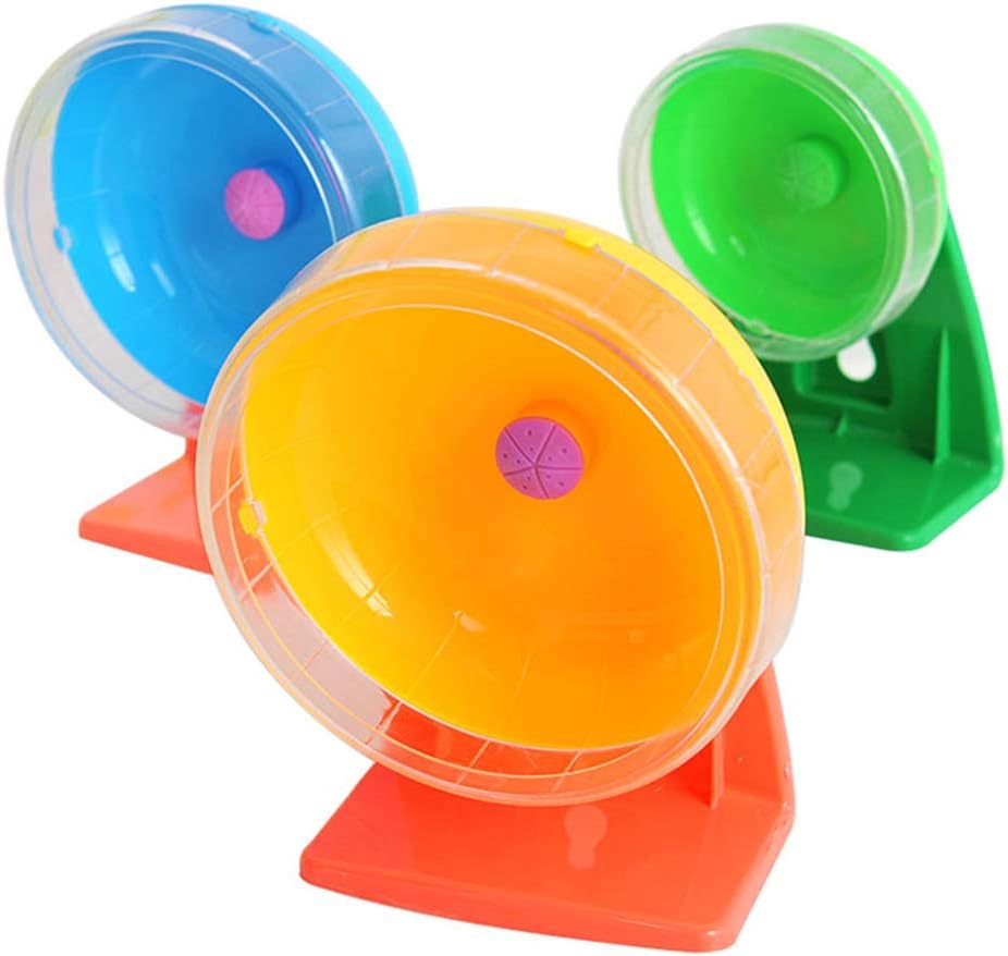 d1HhgJ Silent Running Spinner Wheel Hamster Mouse Rat Exercise Toy with Bracket