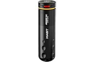Mast Tattoo Racer Pro Wireless Tattoo Machine - Adjustable Soft & Hard Stroke with 3-140Hz Variable Frequency - Professional Mcore-Pro Motor Cordless Pen for Dotwork, Realism, Lining & Shading