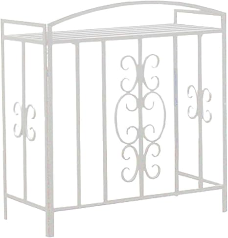 Amazon 室外機カバー アイアン 90 エアコン 日よけ 収納付き プランター 収納 屋外 ホワイト エアコン室外機カバー