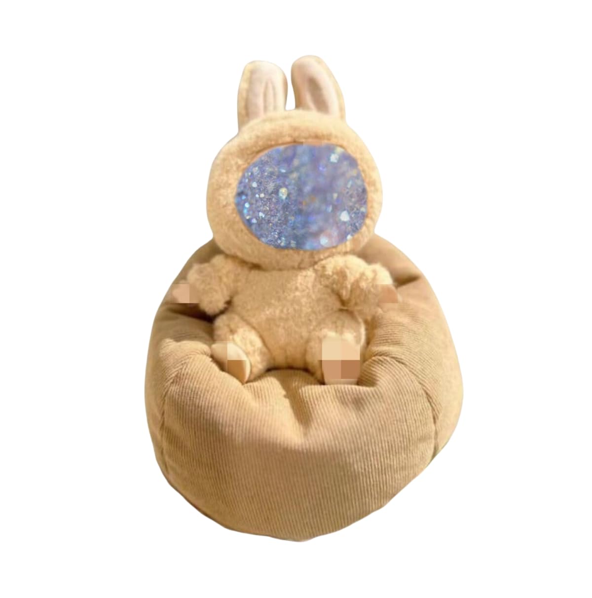 Photo 1 of Handmade Bean Bag Chair for 15-17cm Doll Seat, Doll Sofa Table Dispaly Accessories (Brown)