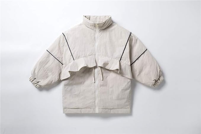 Amazon Mixiaojie 子ども ダウンジャケット ダウンコート キッズアウター 中綿コート 冬 キッズ 防寒 子供服 アウター 軽量 女の子 ベージュ 1 コート ジャケット 通販