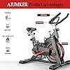 AJUMKER Indoor Exercise Bike Spinning Bike Adjustable Handlebars&Seat Gym Home Workout All-inclusive Fitness Bicycle Stationary Heart Rate Function LCD Display 330lbs Affordability (UK Stock)