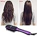 Kirecoo Hair Straightener Brush Ceramic Heating Digital Hair Straightening Brush Adjustable Temperature (Purple)