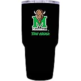 R and R Imports Marshall Thundering Herd 24 oz Insulated Stainless Steel Tumbler Black Officially Licensed Collegiate Product