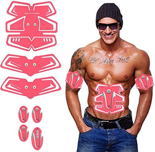 [Best Seller]Gorkevinhealth Abdominal Muscle Toner,Abs Training Gear,Electronic Muscle System for Abdomen and Arm,Wireless,Home/Office Workout Equipment,Support Men &amp; Women(pink)