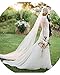 anmor Women's 2 Tiers Chapel Length Wedding Bridal Veil 2M Long Veil With Comb Ivory