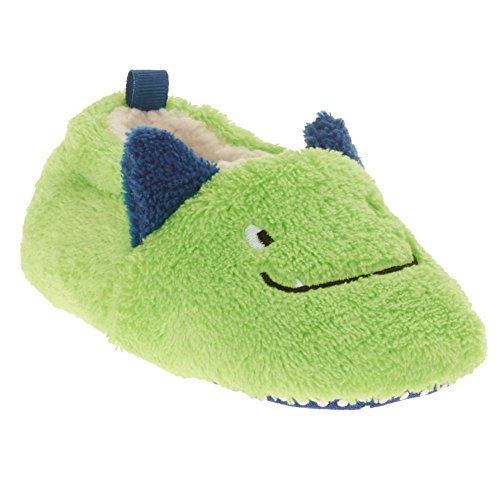 Infant Boys & Girls Plush Green Dragon Monster Slippers Baby Prewalk Shoes 2