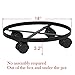 2 Pack 14″ Metal Plant Caddy Heavy Duty Iron Potted Plant Stand With Wheels Round Flower Pot Rack on Rollers Dolly Holder on Wheels Indoor Outdoor Planter Trolley Casters Rolling Tray Coaster Blackthumb 1