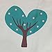 Melodieux Cartoon Trees Room Darkening Blackout Grommet Top Curtain/Drapes for Kids Room, 52