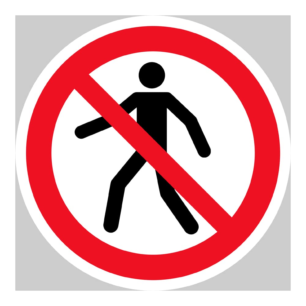 No pedestrians symbol only floor graphic