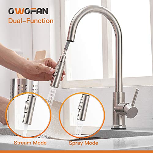 Touch Kitchen Faucet, OWOFAN Touch on Kitchen Sink Faucet with Pull Out