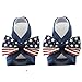 Miugle Baby Headbands,Baby Barefoot Sandals,4th of July Headbands,Baby Girl Hair Bows