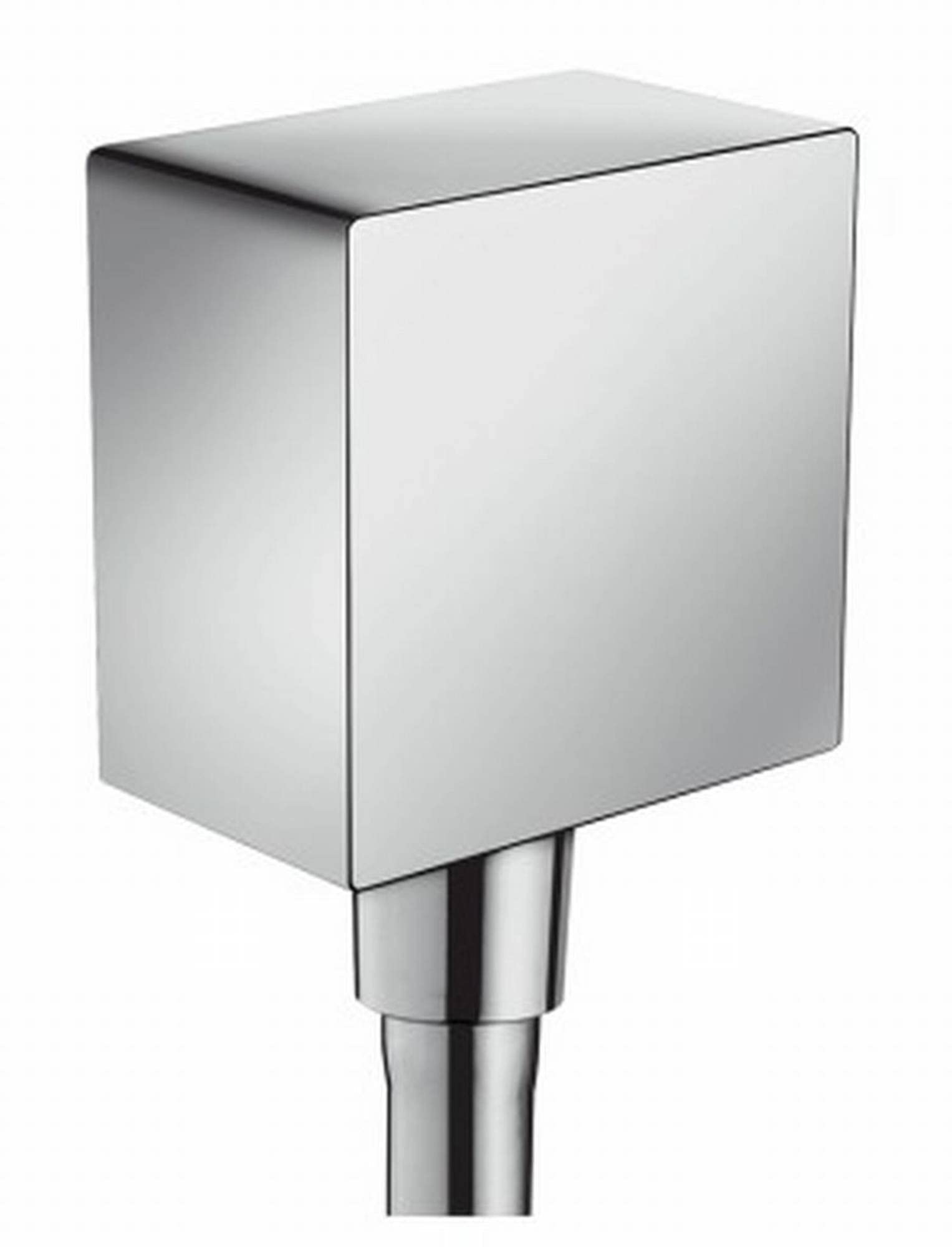 Hansgrohe 26455000 FixFit Wall Outlet Square with Non-Return Valve Chrome, Silver