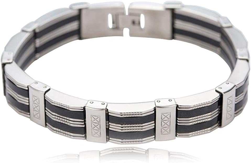 Westeng 1 Pieza Pulsera para Hombre de Acero Titanio Moto ...