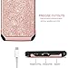 BENTOBEN Luxury Glitter Bling 2 in 1 Hybrid Hard Cover with Sparkly PU Leather Chrome Scratch Resistant Shockproof Protective Phone Case for Samsung Galaxy S9 Plus(2018 Released) /SM-G960U,Rose Gold