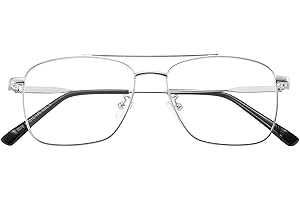 Dollger Fake Glasses Clear Lens Non-prescription Metal Frame Classic Square fashion Aviator Eyeglasses Men Women