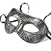 Kekilo Men's Retro Greco-Roman Gladiator Masquerade Masks,Vintage Golden/Silver Mask,Silver Carnival Mask,Mens Halloween Costume Party Mask