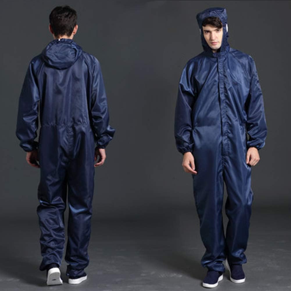 CJF Protective Clothing Universal One-Piece Dust-Free Suit - Anti-Static One-Piece Suit - Spray Paint Protective Workwear,B,3XL