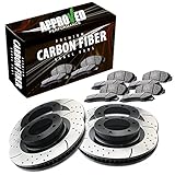 (5.7L V8 Models Only) Approved Performance C1506 - [Front & Rear Kit] Performance Drilled/Slotted Brake Rotors and Carbon Fiber Pads