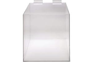 RETAIL RESOURCE 10” Square Clear Acrylic Slatwall Bin