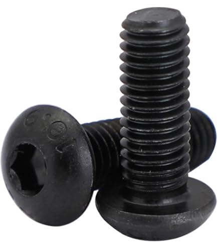 Class 12.9 Steel Socket Cap Screw, Plain Finish, Button Head
