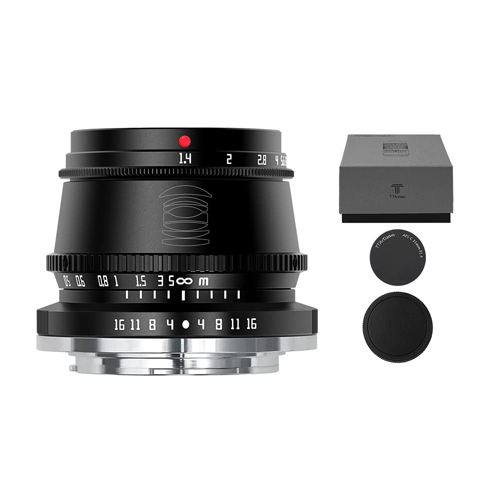 TTArtisan APS-C 50mm F/0.95 Metal Bodied Lens Compatible with Sony E - Black & Silver
