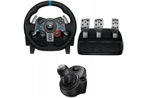 Logitech G G29 SE Driving Force Racing Wheel and Pedals + G Driving Force Shifter - Black (Renewed)