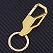 Iuhan® Fashion Black Keyfob Car Keyring Keychain Key Chain Ring Men's Business Style (Gold)