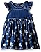 Calvin Klein Girls Denim Dress with Discharge Printed Denim, Blue, 6