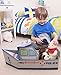 Clever Creations Collapsible Storage Organizer and Ottoman, Perfect Vehicle Themed Toy Chest for Storing Books, Shoes, Games and More, Police Boat