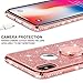 [Coverlab] Cute Glitter Ring Stand Phone Case Kickstand Compatible Apple iPhone XR Case,Bling Diamond Bumper Ring Stand Sparkly Clear Protective Girls Women iPhone XR - Rose Gold