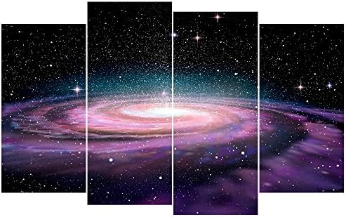 GEVES Outer Space Universe Nebual Galaxy Canvas Painting Contemporary Art Giclee Prints for Living Room Home Decoration Stretched and Framed Ready to Hang