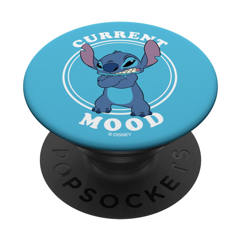 Disney Lilo and Stitch Angry Stitch Current Mood Teal PopSockets Adhesive PopGrip