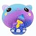Squishies Jumbo Ice Cream Cat, VLAMPO Slow Rising Stress Relief Squishy Toys Super Soft Kawaii Scented Decoration Toys Squishy Fun Collection for Kids & Adults (Galaxy Purple)